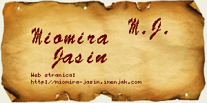 Miomira Jašin vizit kartica